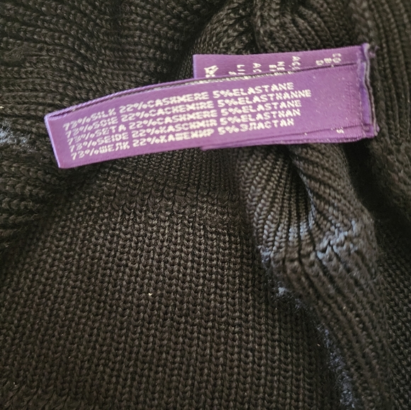 Ralph Lauren Purple Label Women’s M Sweater Silk Cashmere Turtleneck Buttons - Picture 6 of 9